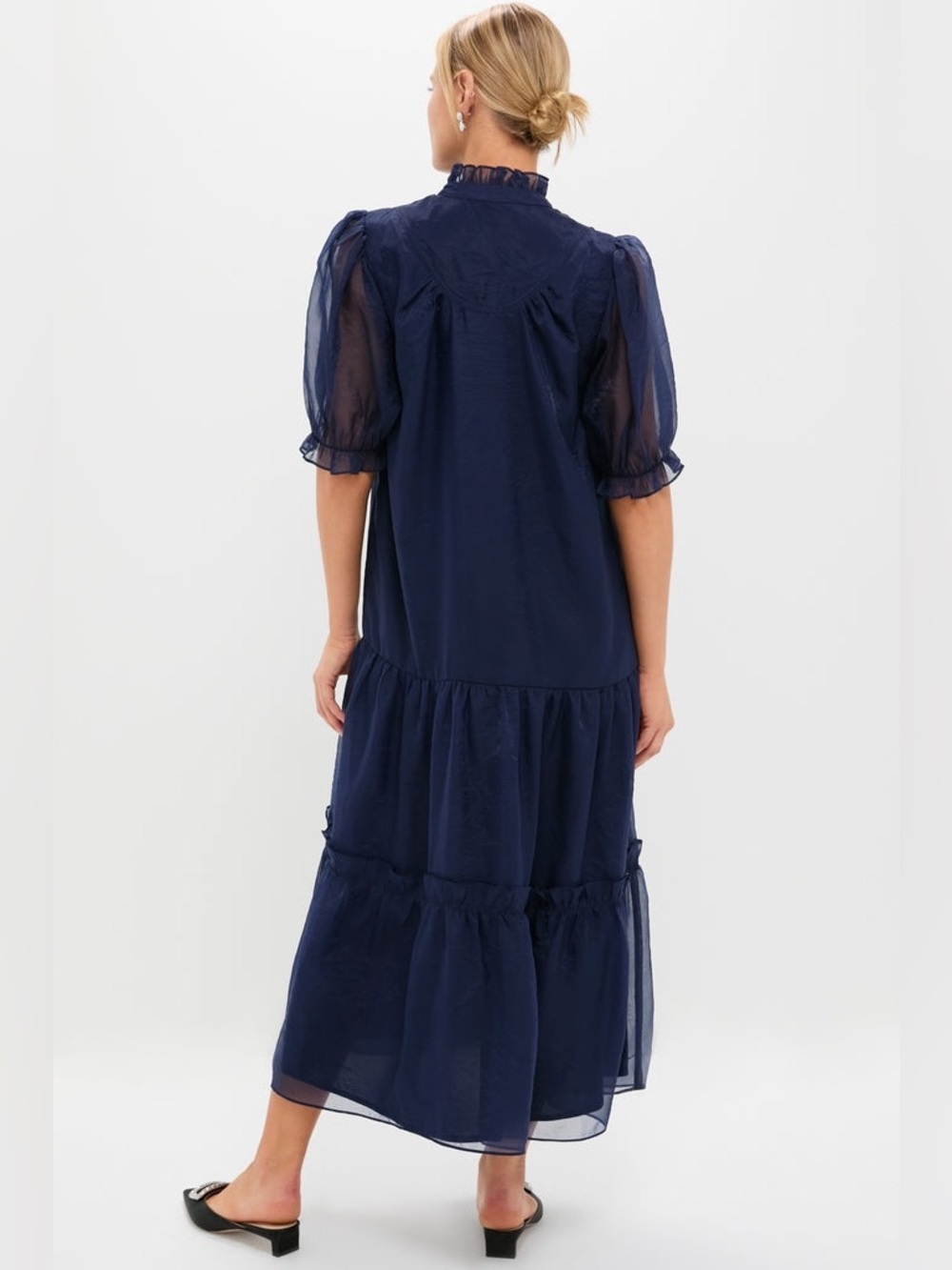 Tuckernuck Navy Chiffon Selena Maxi Dress - Picture 4 of 11